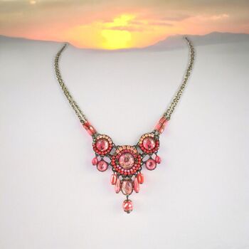 Collier en cristal de passion orange 5