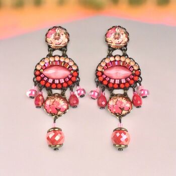 Boucles d'oreilles en cristal Orange Passion 3