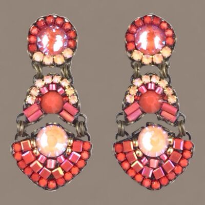 Orange Passion Crystal Earrings