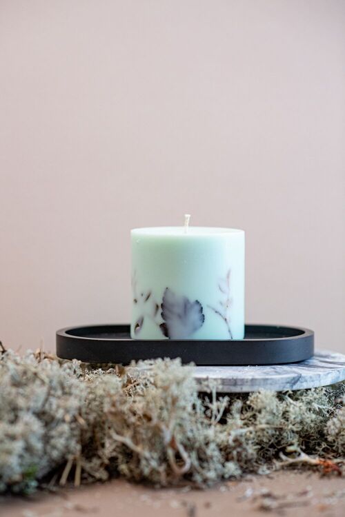 Soy Wax Candle with Forest Scent -XL - Mint Green