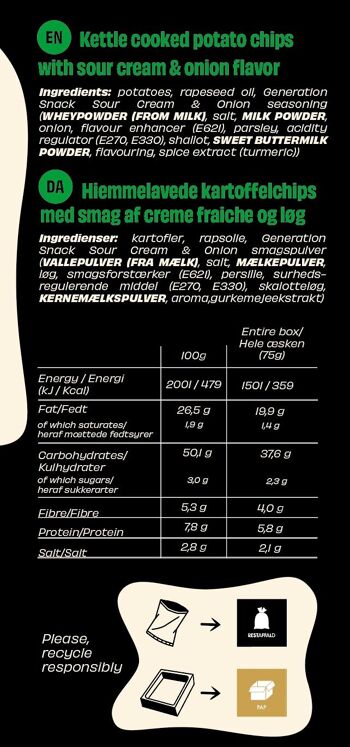 Generation Snack - Crème sure dorée et oignon - 75g 7