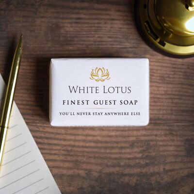 Weiße Lotus-Gastseife