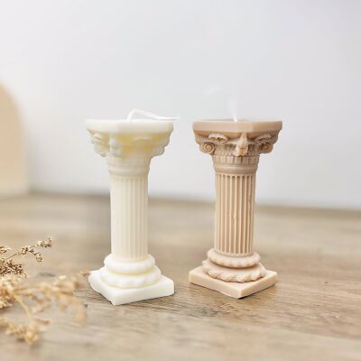 Römische Stumpenkerze - Kerzen aus dem römischen Tempel - Geschenke zur Inneneinrichtung - Architektonisches Dekor