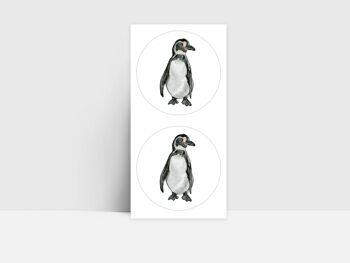 Feuille d'autocollants 24 pièces, pingouin