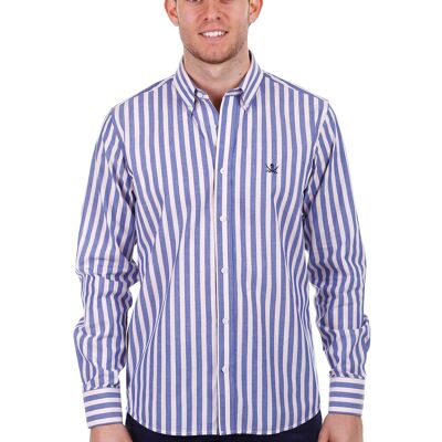 Camisa Algodon Hombre Azul PV1COT-241