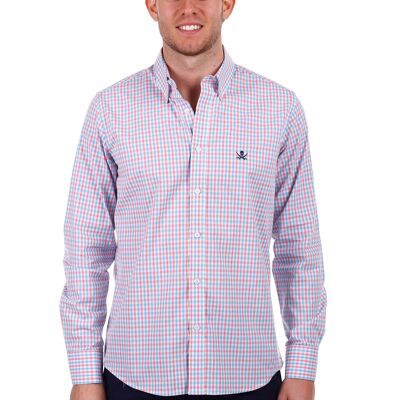 Camisa Algodon Hombre Turquesa PV1COT-248