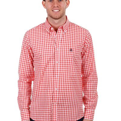 Camisa Algodon Hombre Rojo PV1COT-253