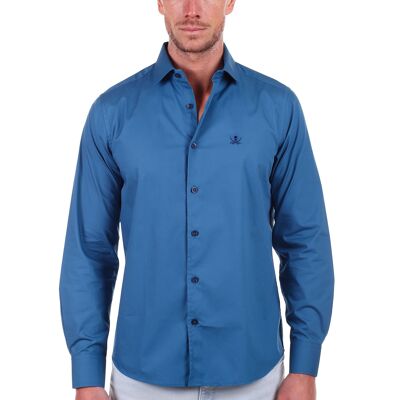 Camisa Gabardina Hombre Azul PV1GAB-140