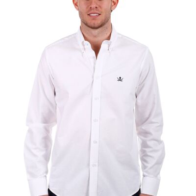 Camisa Algodon Oxford Hombre Blanco PV1OXF-101