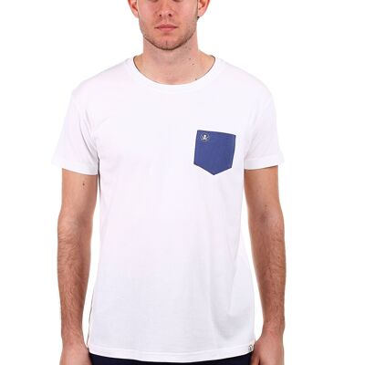 Camiseta Bolsillo Hombre Blanco PV1CBOLSILLO-BLANCO
