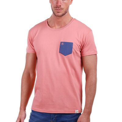 Camiseta Bolsillo Hombre Rosa PV1CBOLSILLO-ROSA