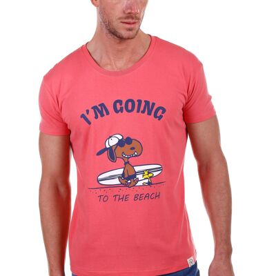 Camiseta Beach Hombre Coral PV1CDOG-CORAL