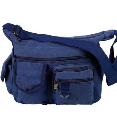 Mochila Bandolera Canvas Hombre Azul PV1MBAND2-AZUL