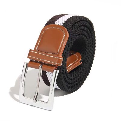 Cinturon elastico punta piel Hombre Marino-Blanco PV1TB031-MAR.BL