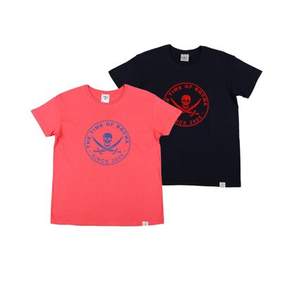 Pack 2 Camisetas Pirata Hombre Coral-Marino