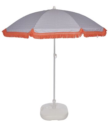 Parasol de plage EZPELETA BORA - Carreaux Vichy Gris BORA 4