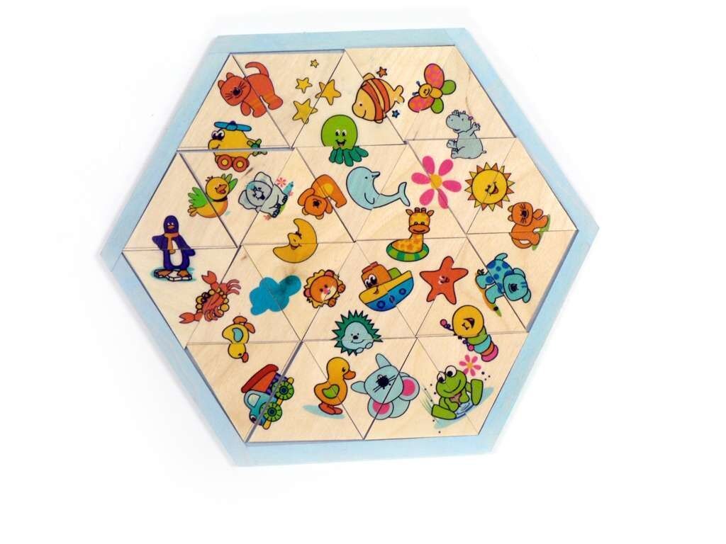 Gioco di piastrellatura, esagono 25x25cm