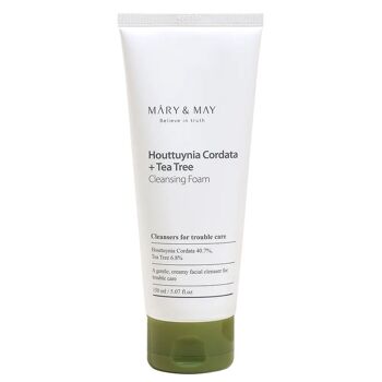 MARY&MAY Houttuynia Cordata + Mousse Nettoyante Arbre à Thé 150 ml 1