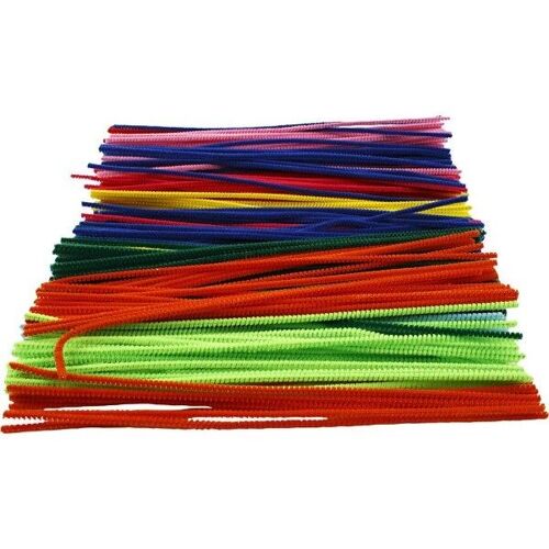 Lot Fil chenille - Multicolore - 4 mm - 30 cm - 300 pcs