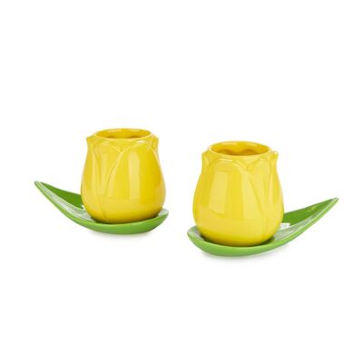 Coffee cup set - Coffee cup set - Coffee cup set - Kaffetassen-set, Tulip x2, yellow