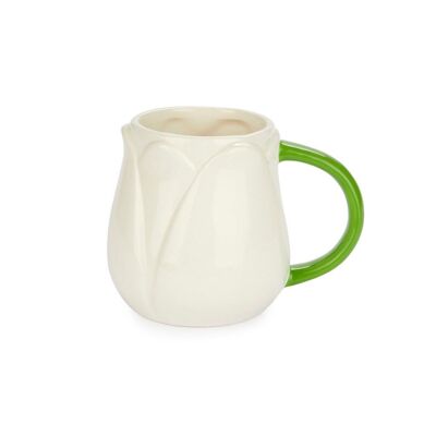 Mug - Tasse, Tulipe 400 ml, blanc