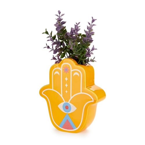 Vase - Florero - Blumenvase, Lucky Hand, amarillo