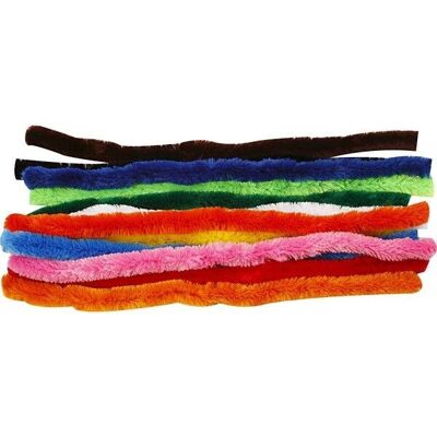 Chenille yarn lot - Multicolored - 25 mm - 45 cm - 60 pcs