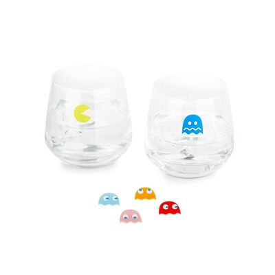 Marque-verres - Marqueur verre - Marqueur verre - Glasmarker, Pac Man, x6