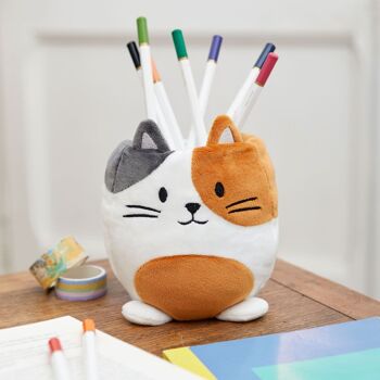 Pot à crayons - Porte-stylo - Porte-crayons - Schreibutensilienbehälter, Fluffy Kitty 2