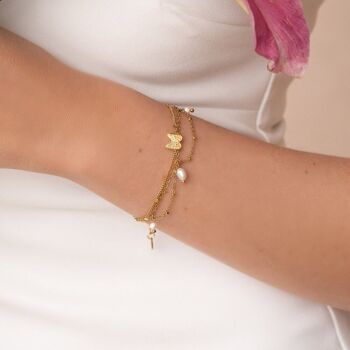 Bracelet Diane - pendentif ailes d'ange 2