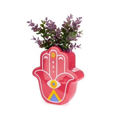 Vase - Vase - Blumenvase, Lucky Hand, rot