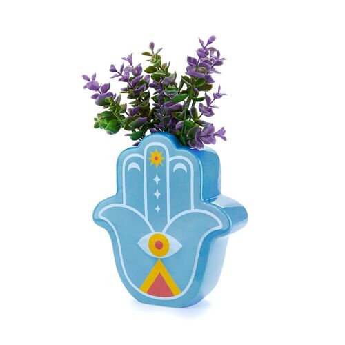Vase - Florero - Blumenvase, Lucky Hand, azul