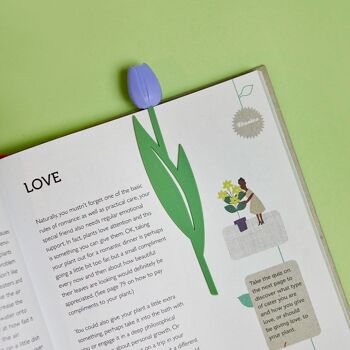 Marque-pages - Marque-page - Buchzeichen, Tulipe, violet 2