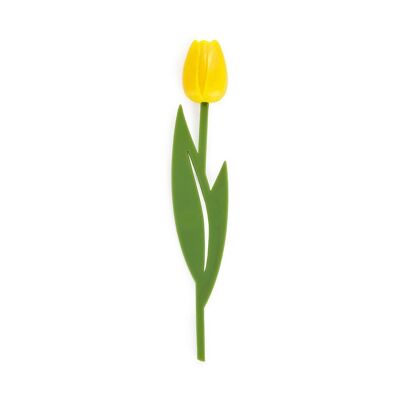 Pagine di marcatura - Segnalibro - Buchzeichen, Tulipano, giallo