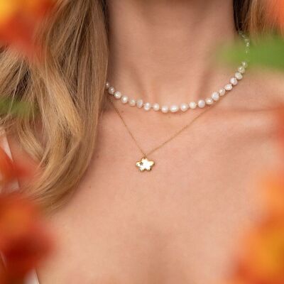 Virginie necklace - cloud and openwork star pendant