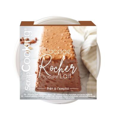 Jar of ready-to-use milk chocolate rock icing 400 gr
