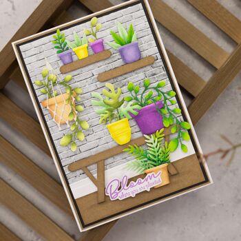 Crafters Companion Garden Collection Matrice en métal – Plantes et pots d'intérieur 3