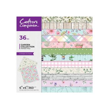 Bloc de papier Crafters Companion Garden Collection 6" x 6" 1