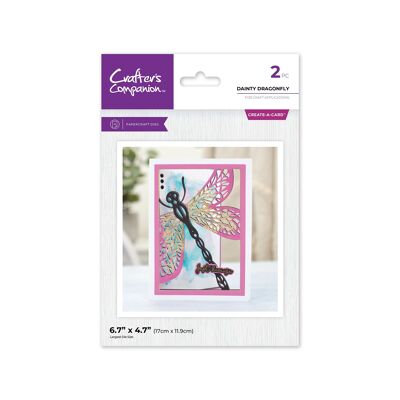 Crafters Companion - Metal Die Create a Card 5" x 7" - Dainty Dragonfly