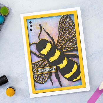 Crafters Companion - Matrice de découpe en métal Créer une carte 5" x 7" - Sweet Bumble Bee 3