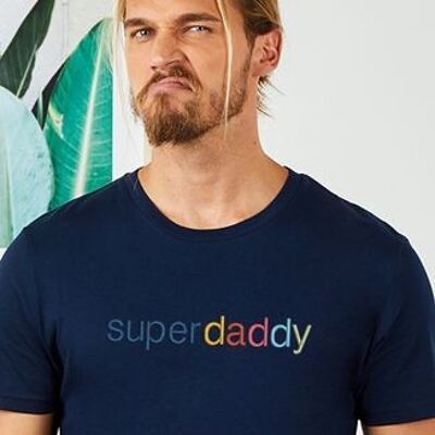 T-shirt da uomo Super Daddy Multicolor
