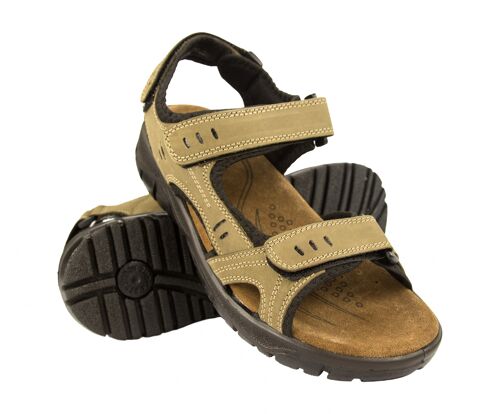 Sandalias para hombre Zerimar | Sandalias de trekking para hombre | Sandalias Hombre Senderismo | Sandalias de cuero para hombre | Sandalias de verano para hombre | oliva