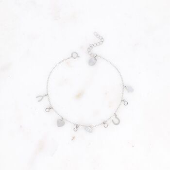 Bracelet Débora - pampilles symboles porte bonheur 5