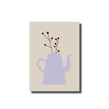 Boîte de carte postale avec des fleurs lilas 1