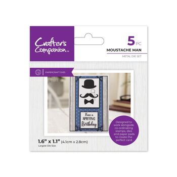 Crafters Companion - Homme moderne - Matrice en métal - Homme moustache 1