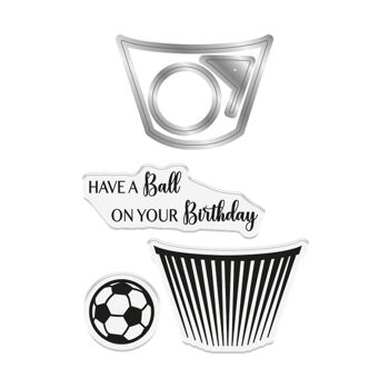 Crafters Companion – Modern Man – Tampon et matrice – Footy Cupcakes 2
