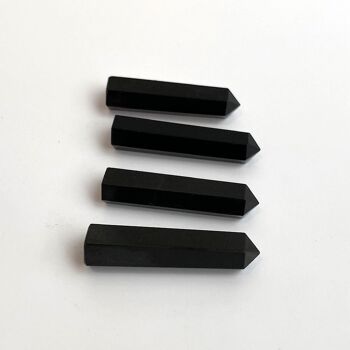 Crayon Agate Noire 3" Cristal, 20-30mm 2