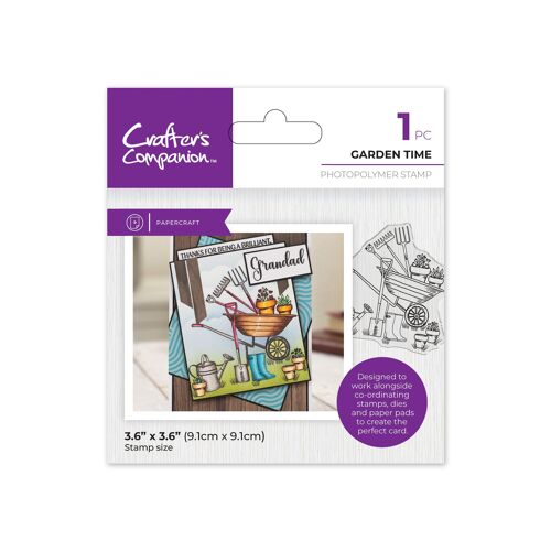 Crafters Companion - Modern Man - Photopolymer Stamp - Garden Time