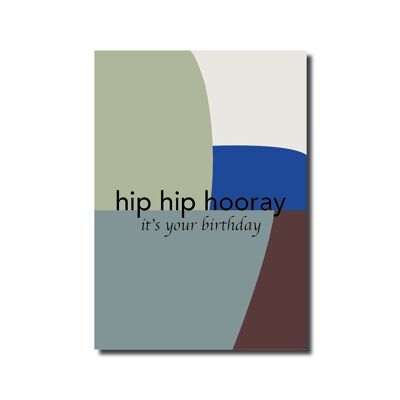 Carte postale art hip hip hourra
