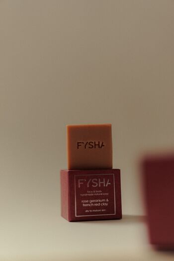 Savon Géranium Rose & Argile Rouge de France 4